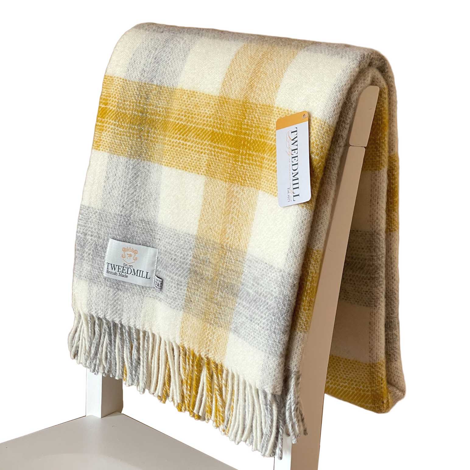 Tweedmill Pure New Wool Cloth Throw Blanket Stitch 140X200cm